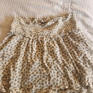 Rails Cream and Black Floral Mini Skirt